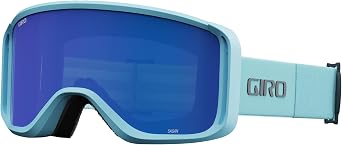 Giro Sagen Ski Goggles - Snowboard Goggles for Men, Women and Youth - Light Mineral Thirds Strap with Grey Cobalt/Yellow Lenses