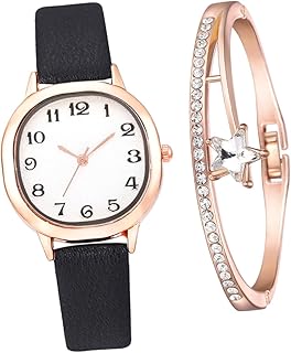 1 conjunto de relógios vintage para senhoras ternos de Natal relógio decorativo para mulheres relógios modernos para mulheres relógio de pulso de quartzo relógio de pulso feminino relógio de cinto liga mãe, Conforme mostrado., 22X3CM, Centímetros