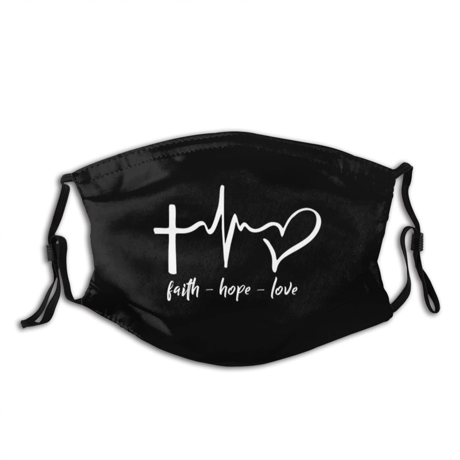 Christian Jesus Face Masks, Men & Women, Reusable Breathable Balaclava Adjustable Fashion Scarf With 2 Filters