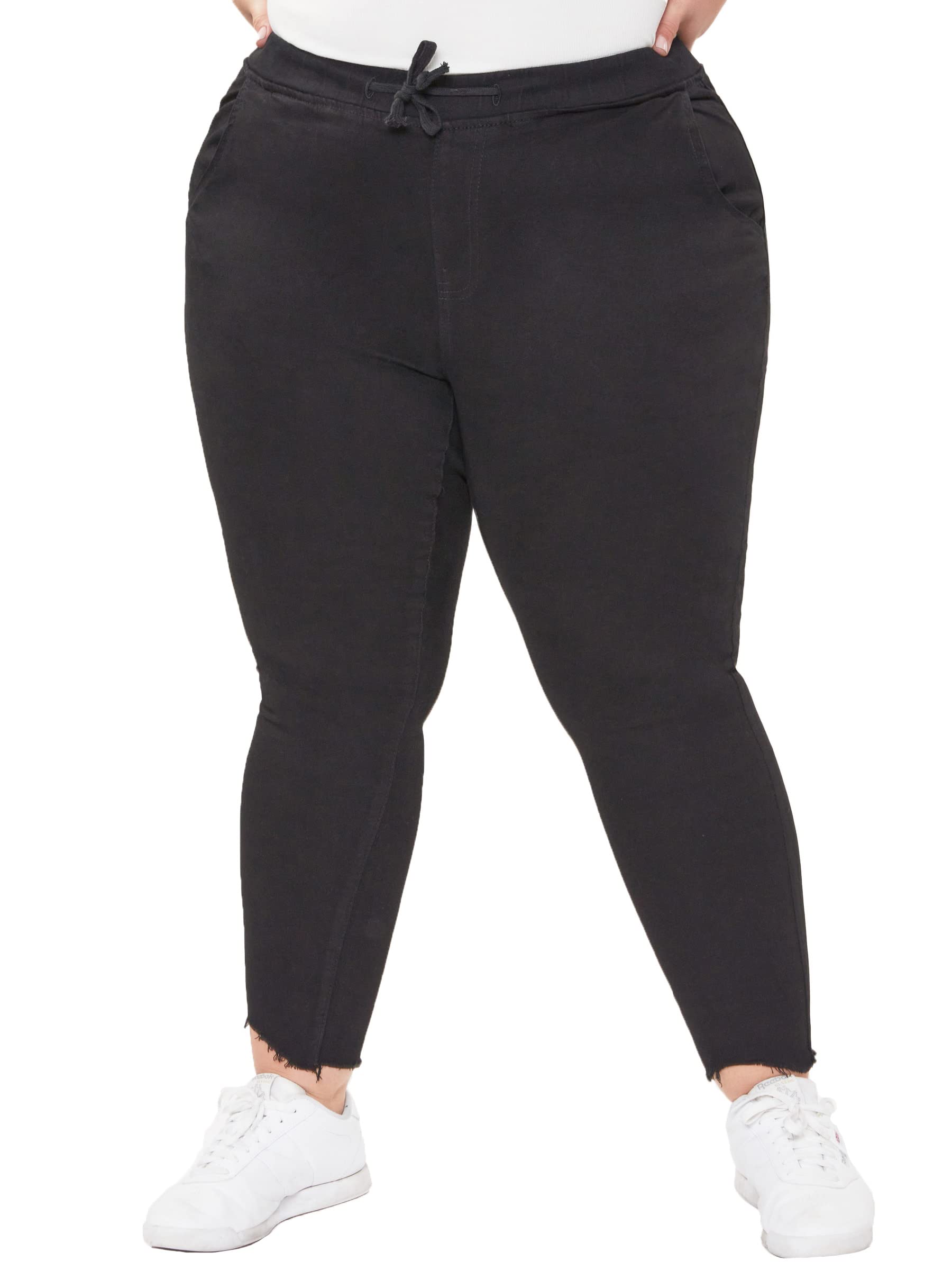 Royalty For Me Womens Missy Plus Size Pull on Pants with Dog Bite HemPants