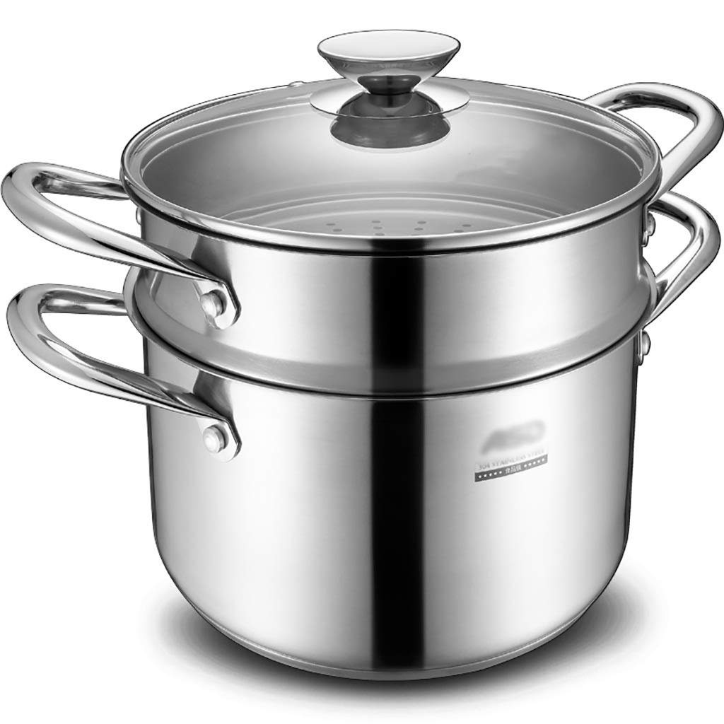 Marmite à soupe à vapeur 2 niveaux pour repas sains et rapides en duo