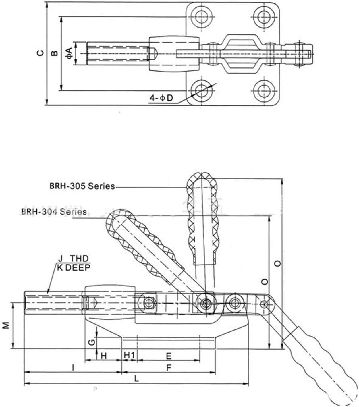 Push-pull quick clamp GH-305E test stand fixture tooling clamp toggle quick clamp