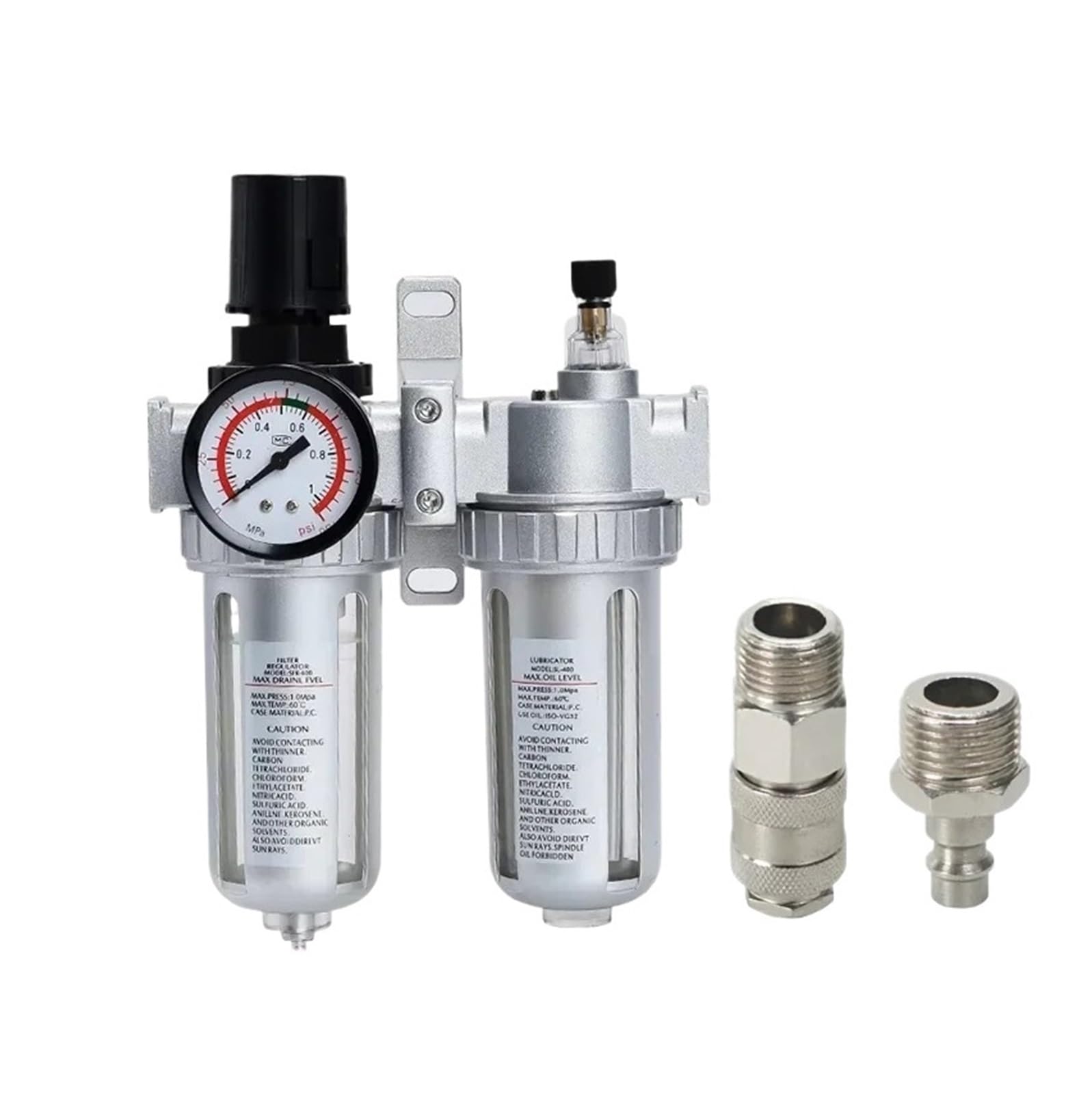 SFC400 1/2 SFC300 SFC200 1/4 Compresseur d'air Filtre Régulateur Séparateur Huile-Eau Purgeur de Vapeur Vanne de Régulation de Pression Accessoires Pneumatiques(20 Sets,SFC-300+EU30)