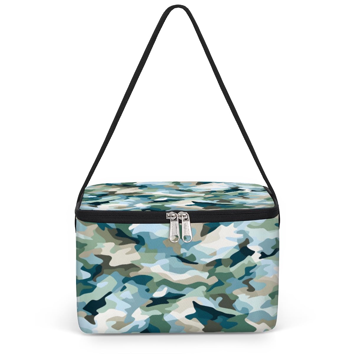 GzLeyigou Light Camouflage Lunch Bags for Women Men 9 Cans, Hot & Cold Food Delivery Bag Insulated Grocery Bag Insulated Lunch Box Millatry Print Cooler Bag for Office Work Picnic Beach