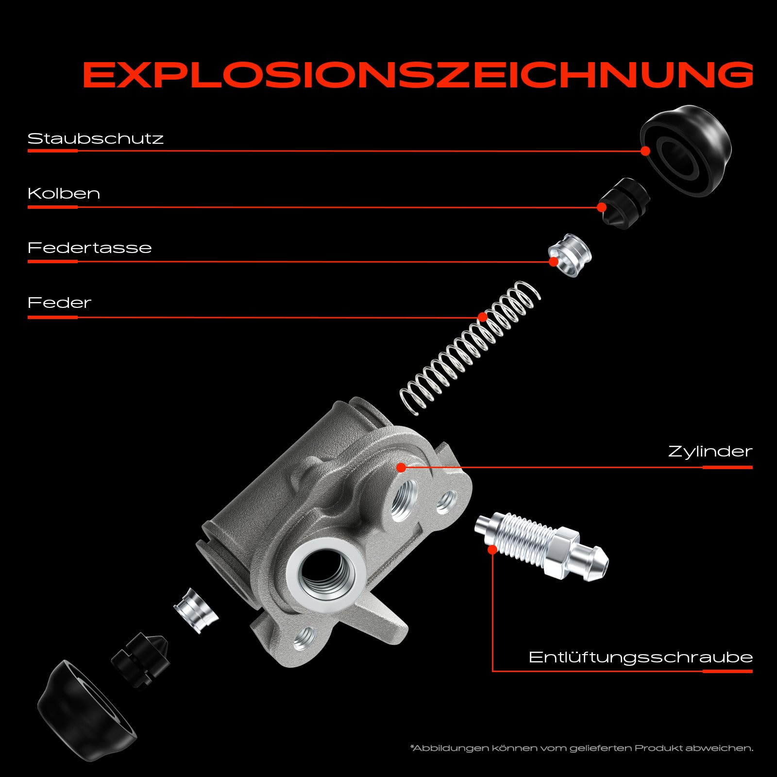 Frankberg 2x Radbremszylinder Kompatibel mit Materia M4 1.3L 1.5L 2006-2012 Sirion M3 1.0L-1.5L 2005-Heute Yaris NCP1 NLP1 SCP1 1.0L-1.5L 1999-2005 Replace# 4757052011