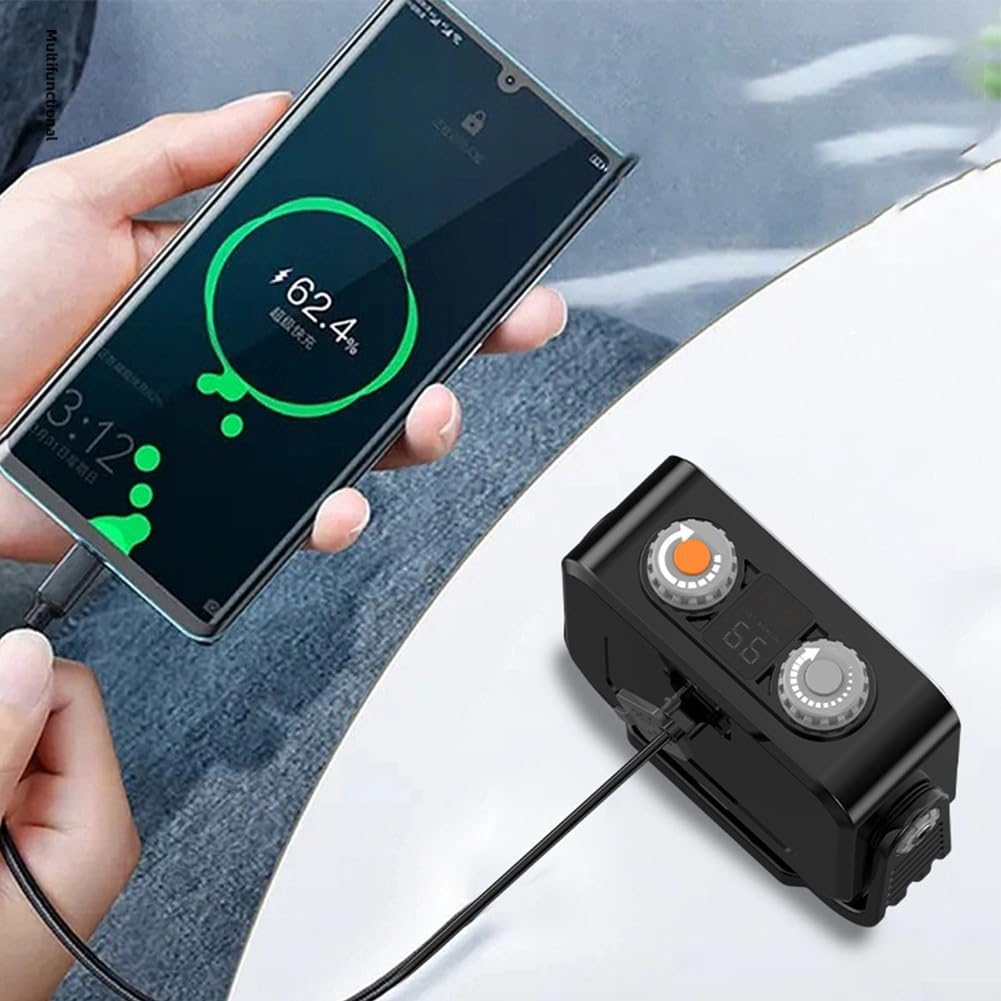 COB LED lámpara de camping con base magnética, luz de trabajo de atenuación continua, soporte giratorio de 360°, linterna de tienda recargable USB-C para senderismo al aire libre (K1089)