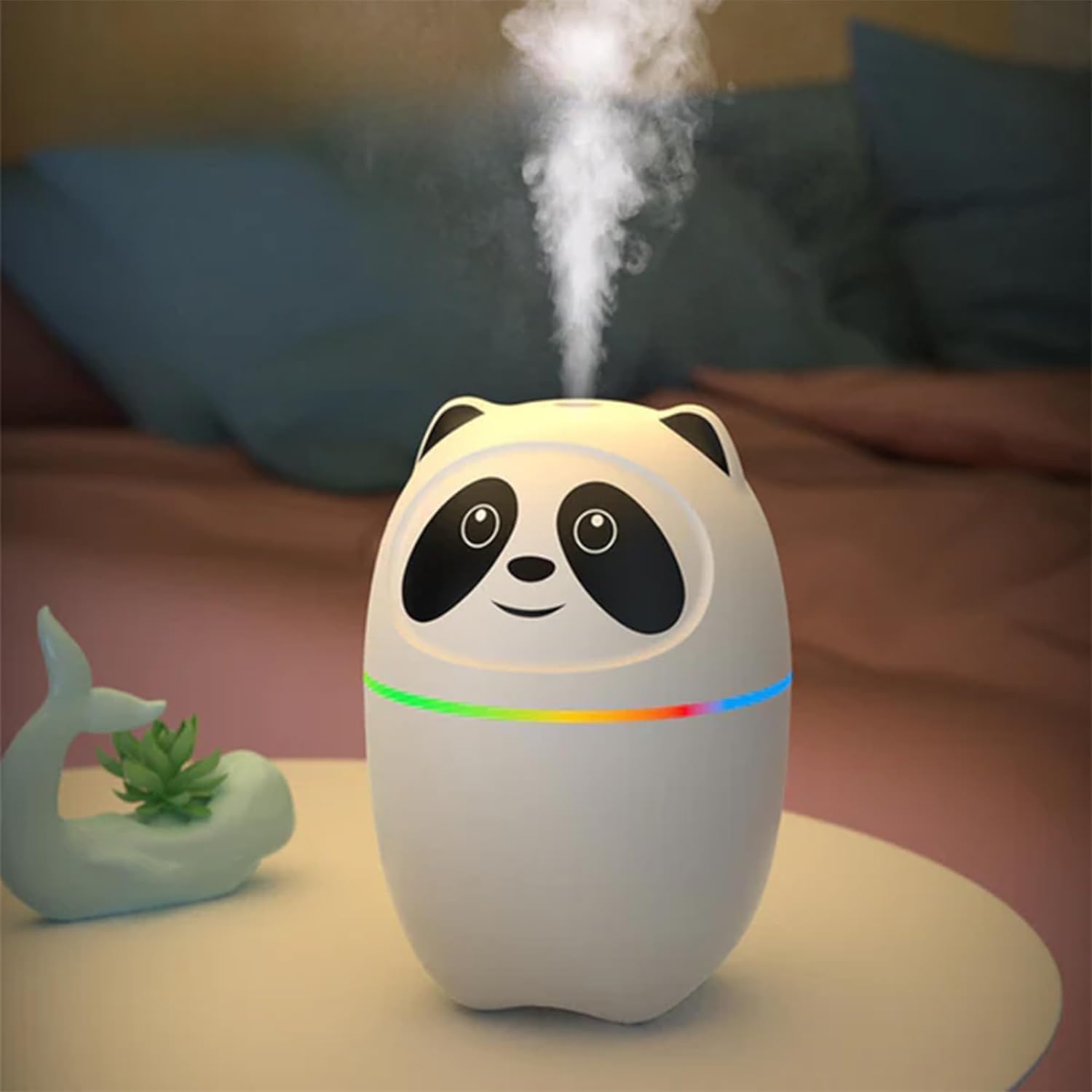 Panda Humidifire for Room Moisture, Aroma Diffuser for Home, Mist Maker, Cool Mist Humidifier, Small Quiet Air Humidifier, Ultrasonic Essential Oil Diffuser for Room, House, Plant, Nursery, Office-image-32