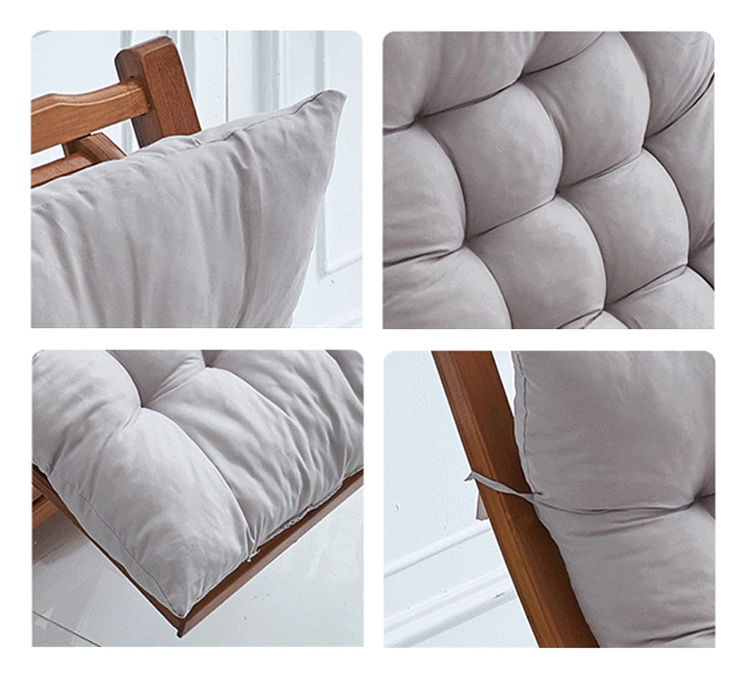 Cuscino per panca a 2 o 3 posti, 8 cm di spessore, ideale per panca da giardino, sdraio o sedia da tavolo, per interni o esterni (170 x 55 cm, grigio)