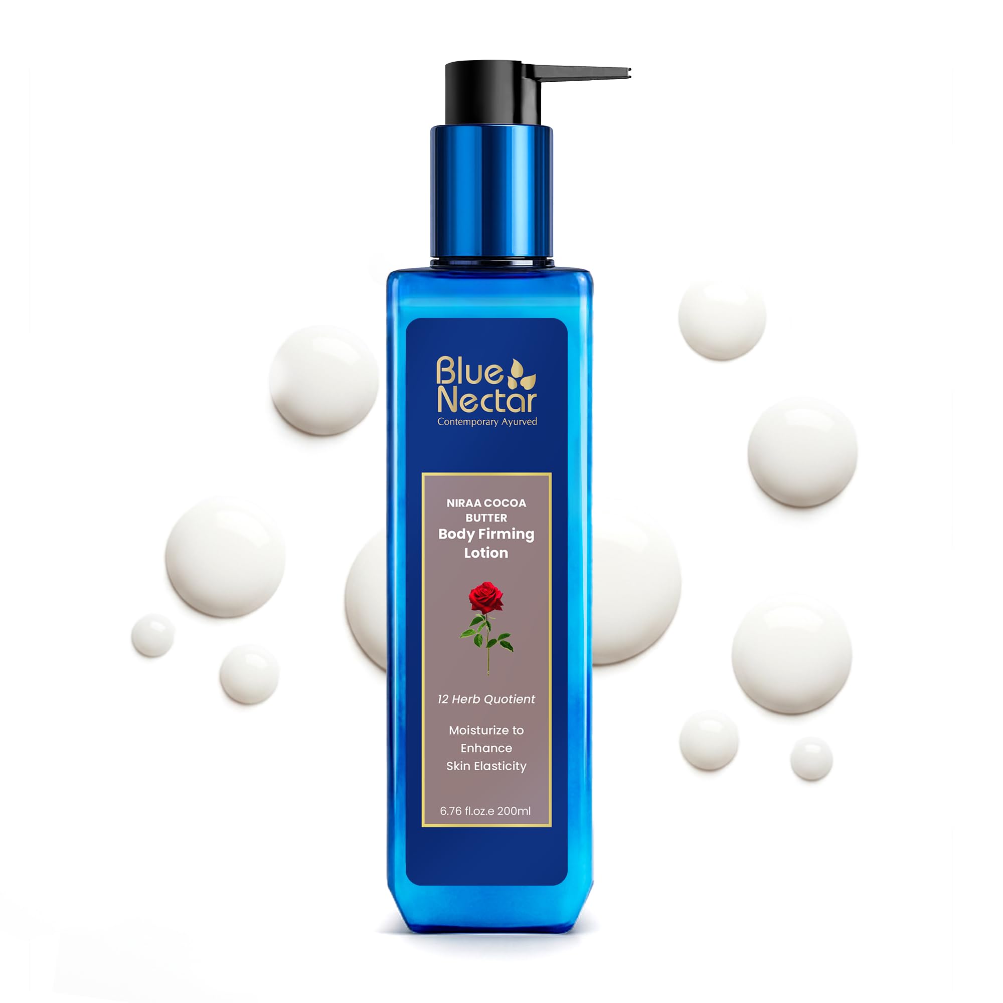 Blue Nectar Stretch Mark Removal Cream | Pregnancy Stretch Marks Cream for Women | Postpartum Moisturizing Body Lotion, with Cocoa Butter, Saffron & Almond (12 Herbs, 200ml)