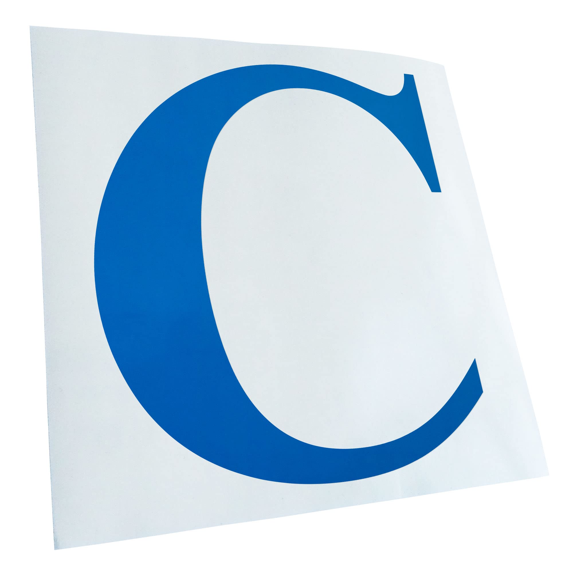 Kiwistar Letter C - Alphabet 10 x 9 cm in 15 Colours - Neon + Chrome Sticker