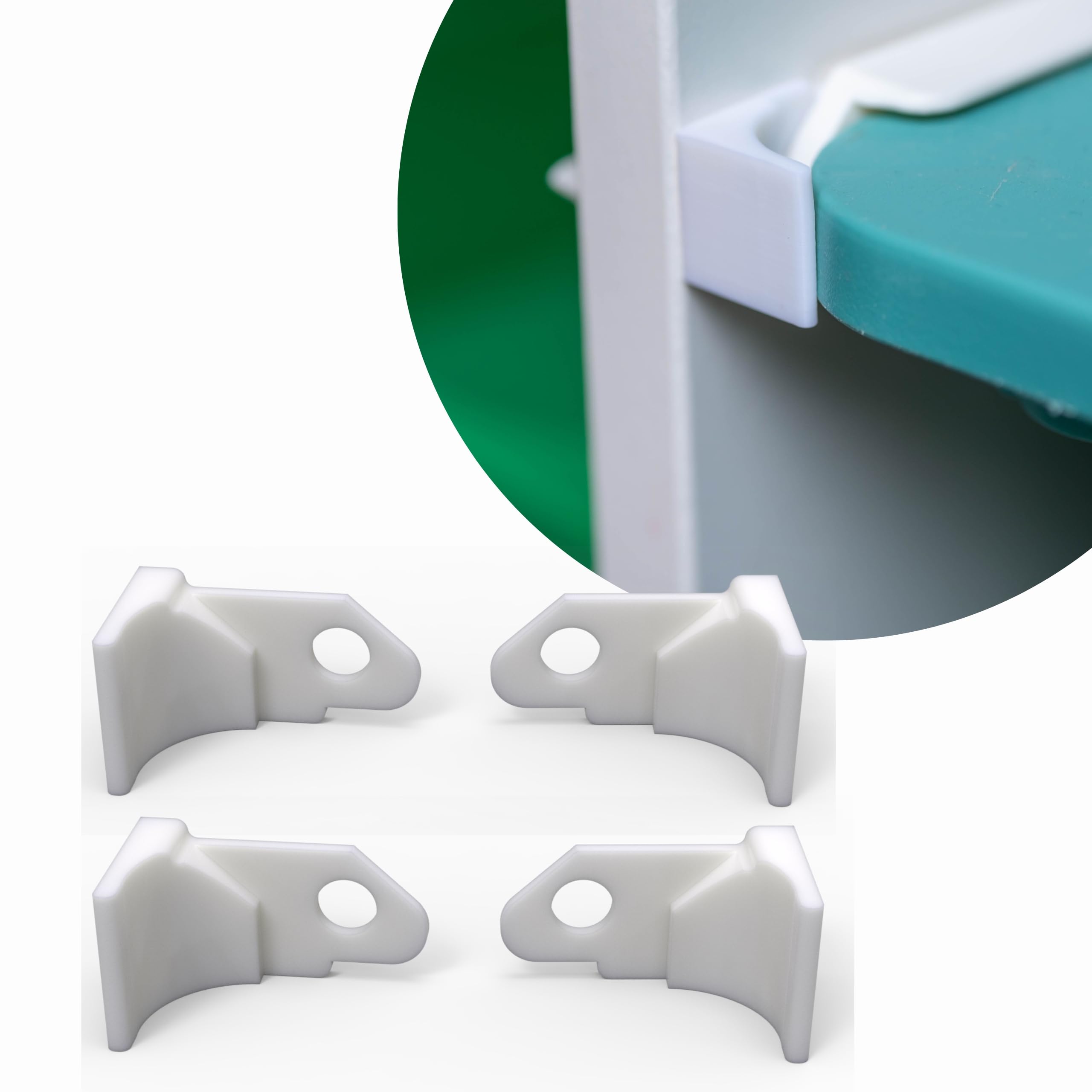 Sintrix Fab End Stop Compatible with IKEA TROFAST, Back Drawer Stop Drop Boxes, Furniture Protection and Wall, Clip System