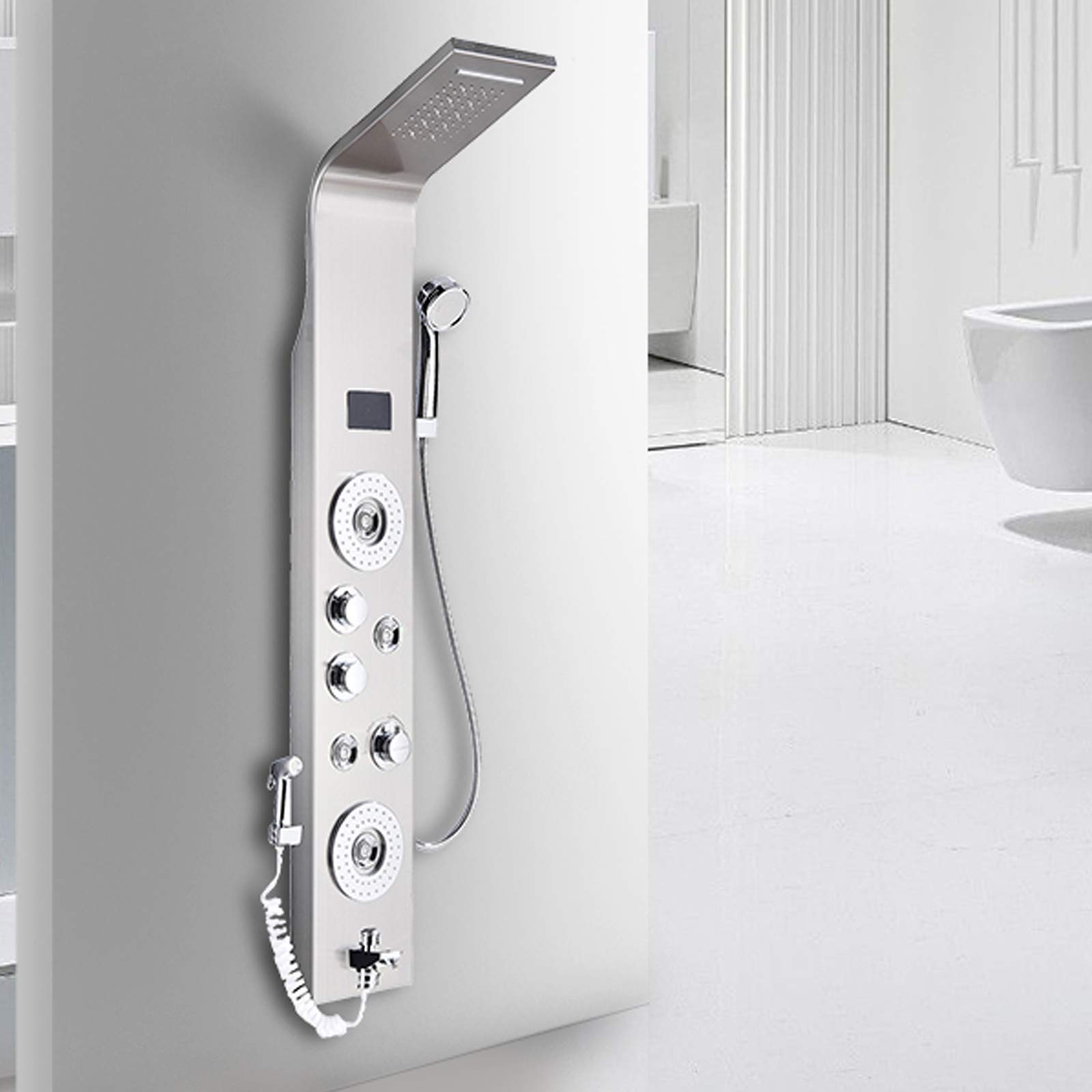 Buy Suguword LED Shower Panel Tower System Rainfall Waterfall Shower