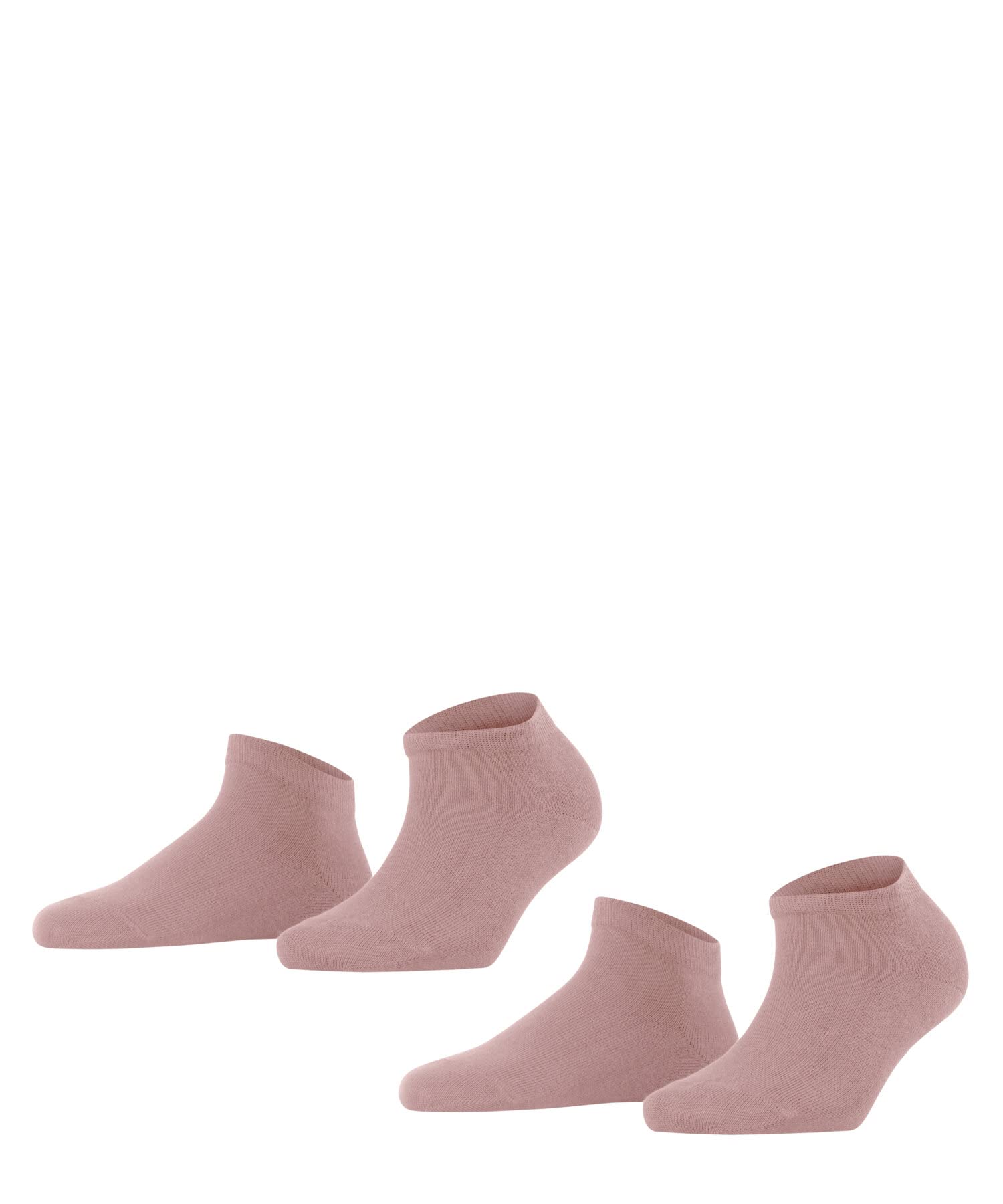FALKE Women's Happy 2-Pack W SN Cotton Low-Cut Plain 2 Pairs Trainer Socks, Pink (Blossom 8645), 5.5-8