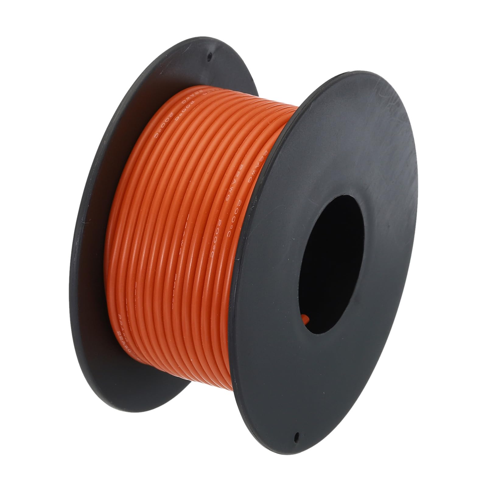 MECCANIXITY 22 Gauge Silicone Wire 22AWG Electrical Wire Stranded Tinned Copper High Temp Hookup Spool 49.2ft Orange for LED Strip, Home Wiring, Doorbell Wiring, Motorcycle Wiring