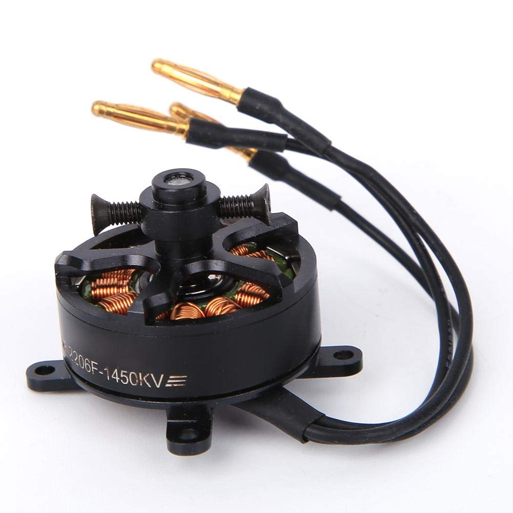 Keenso Motor sin escobillas RC 2206 1450KV 20A A560 Outrunner Motor de metal sin escobillas para avión RC Fixedwing (negro)