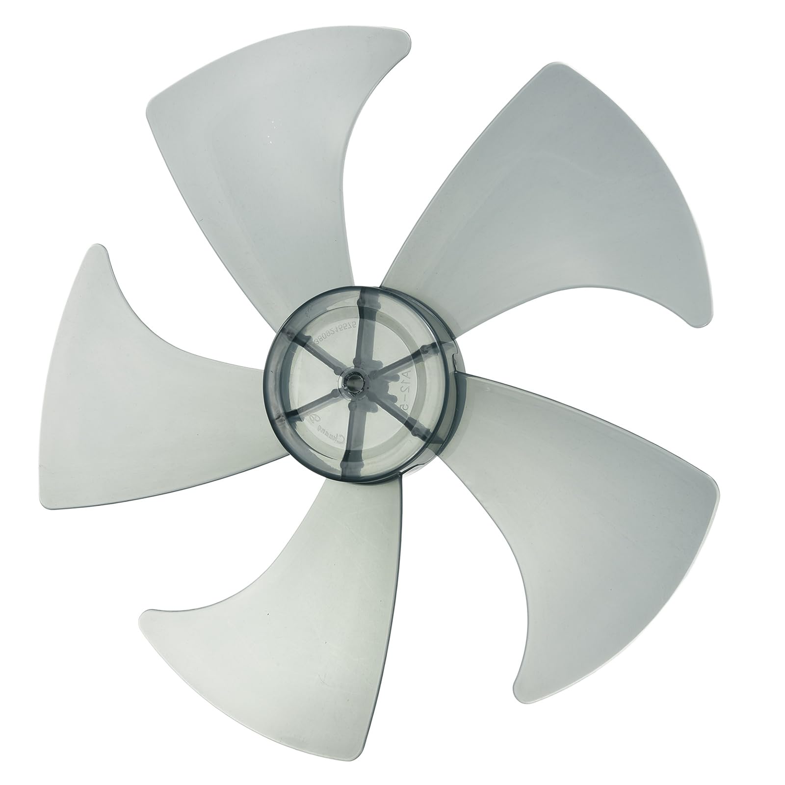 sourcing map Plastic Fan Blades Replacement (14 Inch, Black) 5 Leaves with Nut Cover - Universal Standing Fan Blades, Fits Desk/Table/Pedestal/Standing Models
