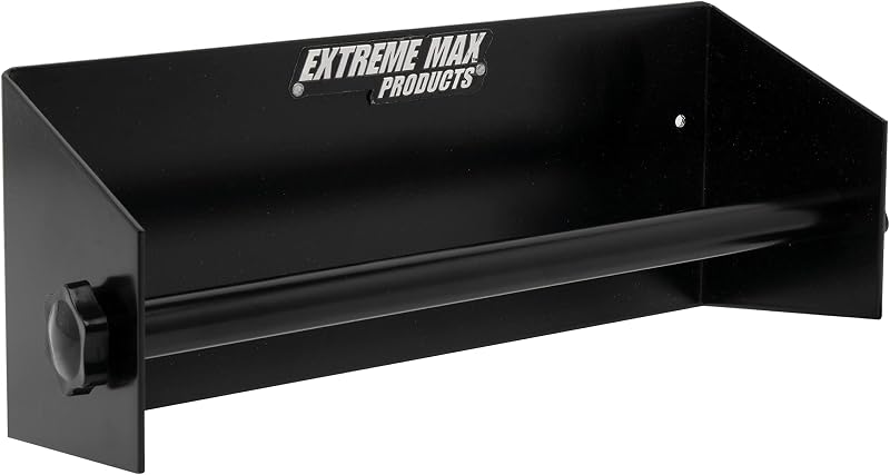 Extreme Max 5001.6131 Aluminum Wall-Mount Paper Towel Holder for Enclosed Trailer, Shop, Garage, Storage - Black