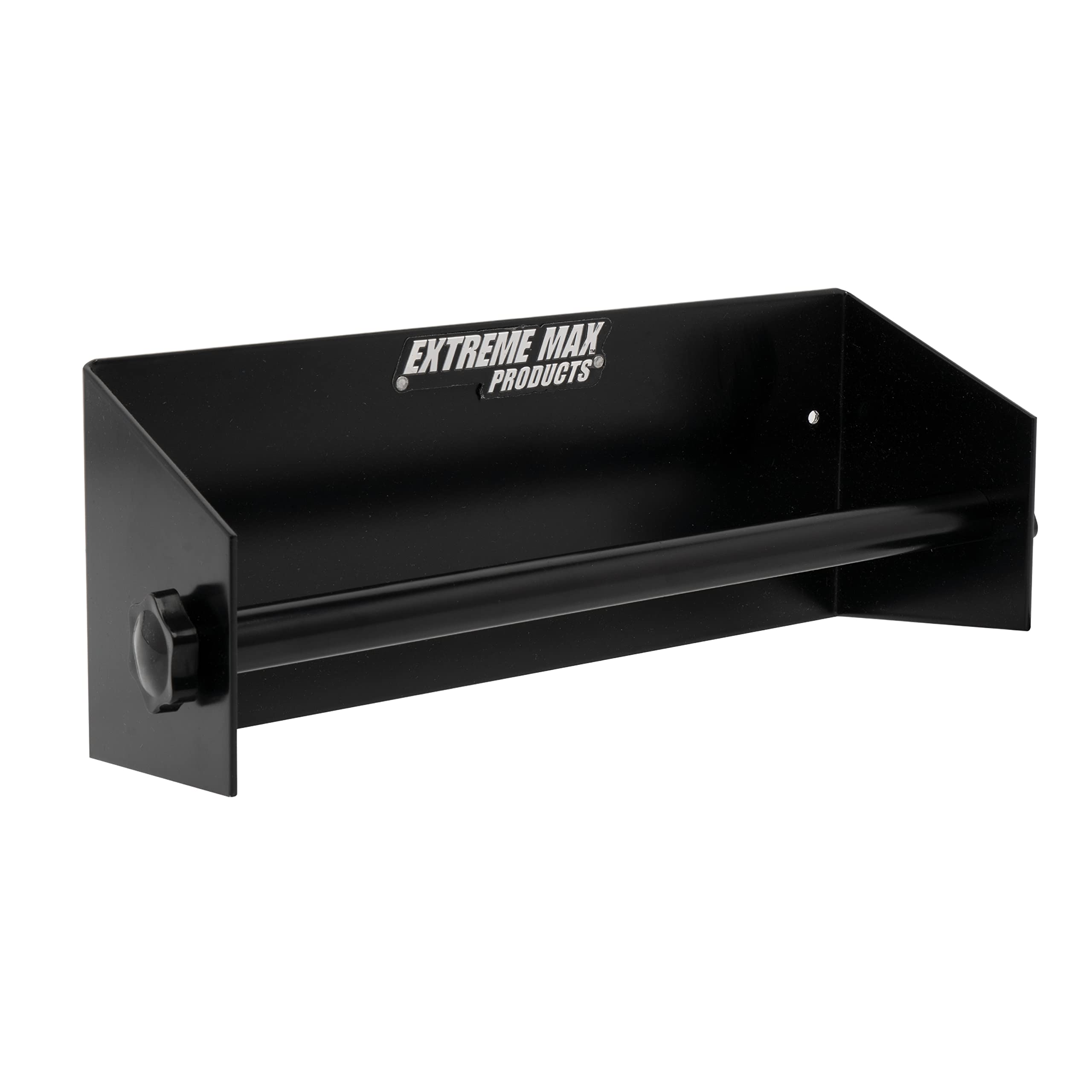 Extreme Max Black 5001.6131 Aluminum Wall-Mount Paper Towel Holder For Enclosed Trailer, Shop, Garage, Storage