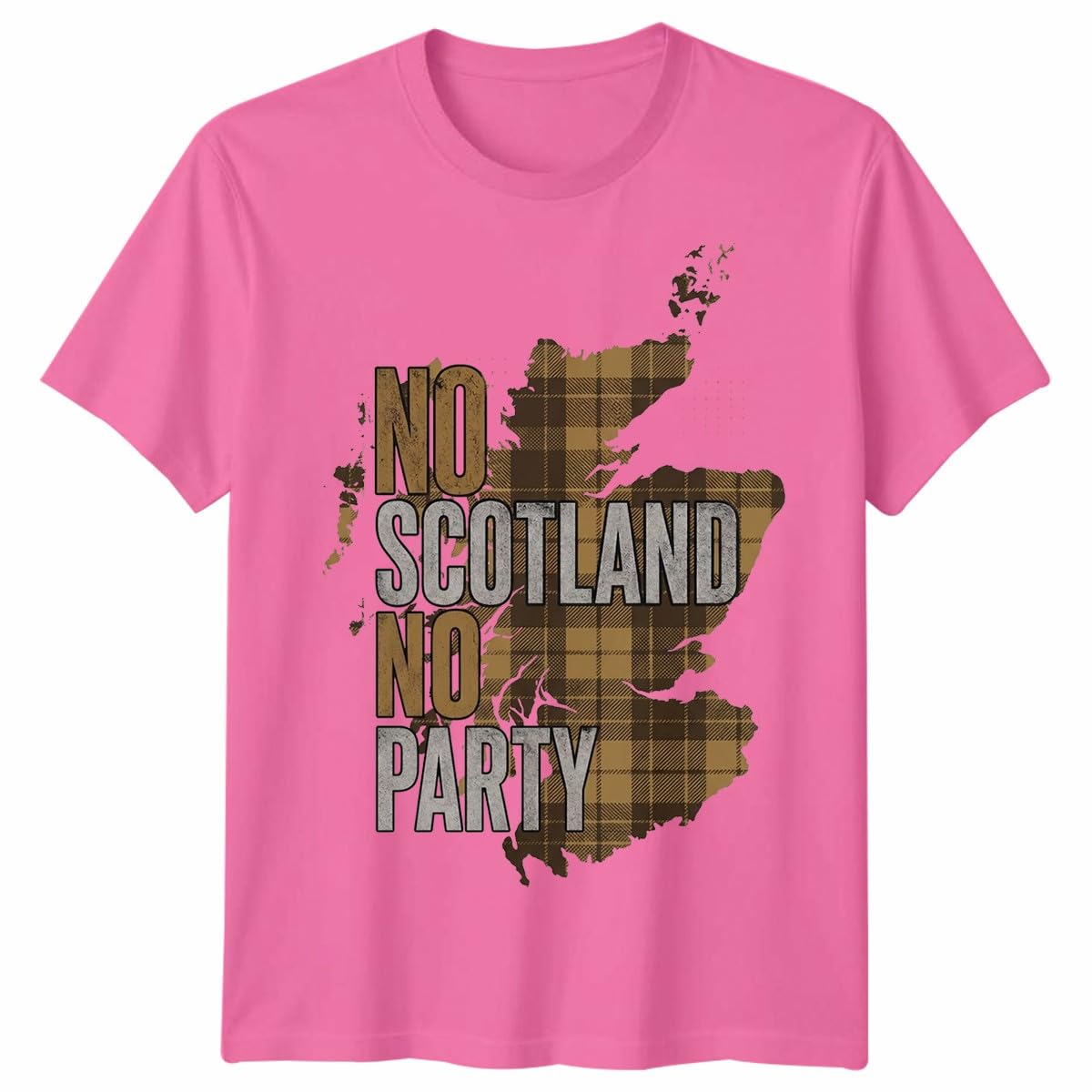 ATTAR APPAREL No Scotland No Party Unisex Football T Shirt Scottish Flag Soccer Fans Navy Gold Scotland Slogan Graphic Tee Unisex M — image 1