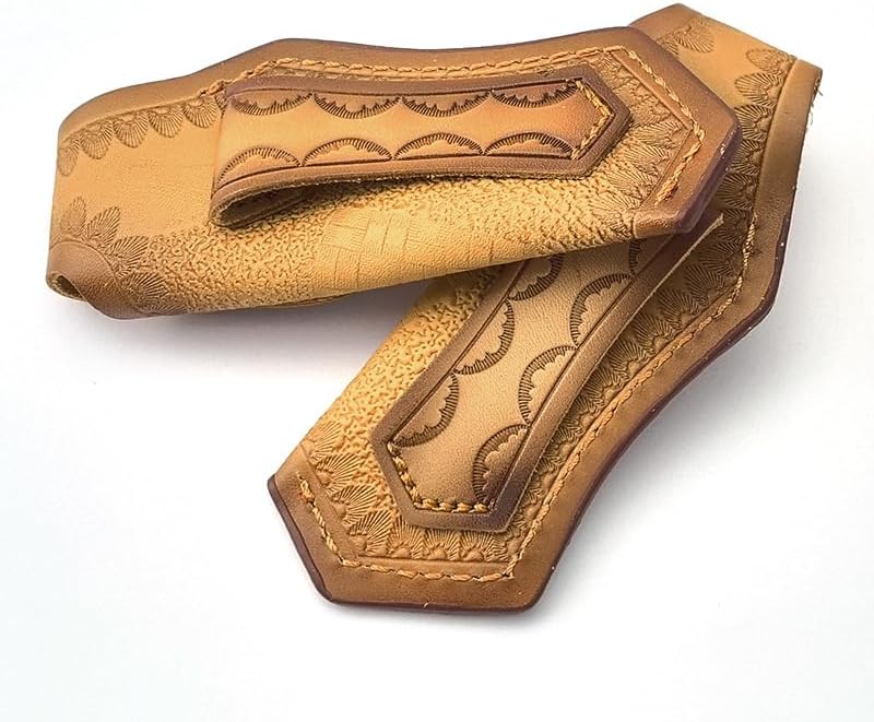 1PC Leather Knife Sheath with Belt Loop and Snap Closure, Universal Knife Protector Case Fits for Outdoor Pocket Knives