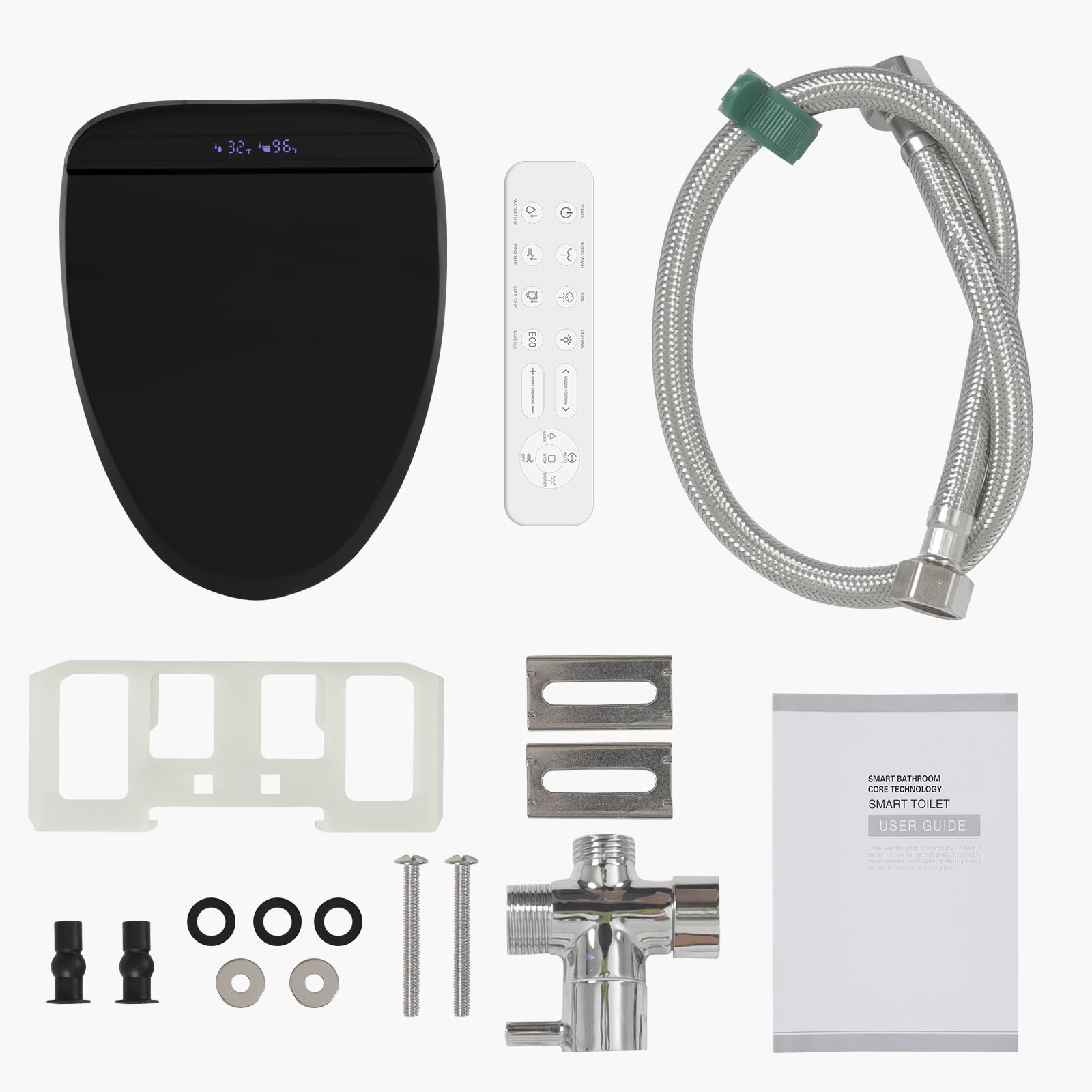 YOURLITE Bidet Toilet Seat Elongated Toilet Seat Warm Water Heated Seat Bidet with Remote Control Self-cleaning Nozzle Temperature — view 7