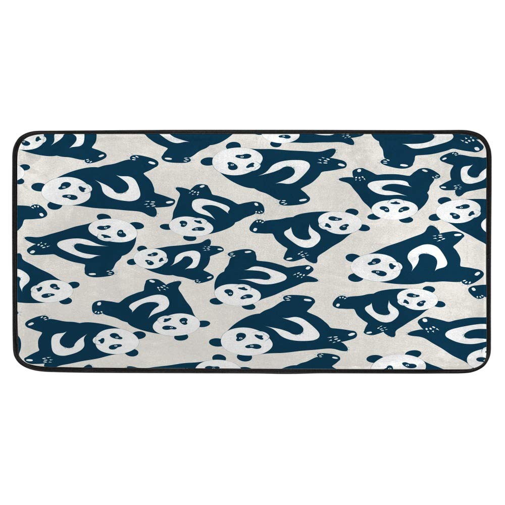 Tapis de cuisine panda anti-fatigue et imperméable, lot de tapis de sol ergonomiques et épais