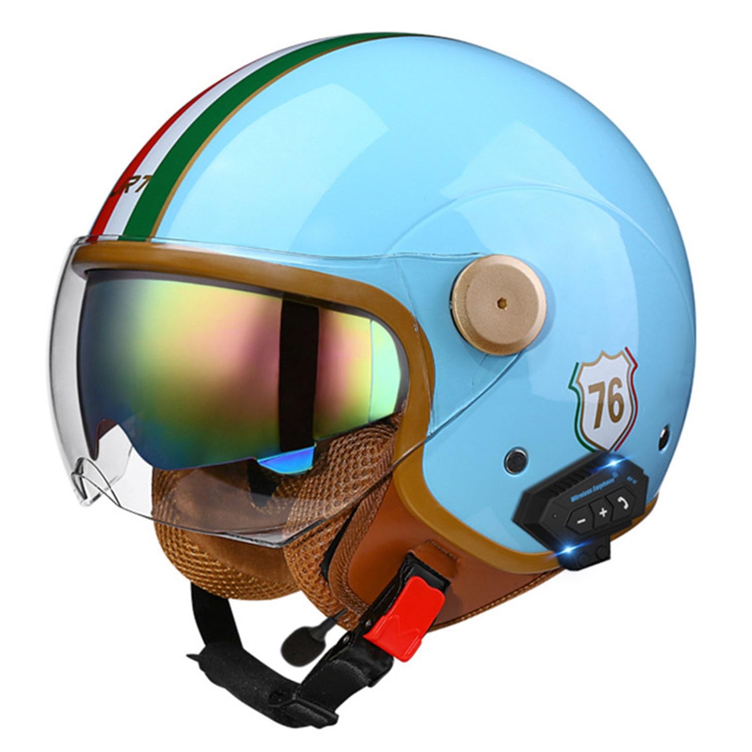 Casque jet vintage Bluetooth pour ne plus rater vos appels moto