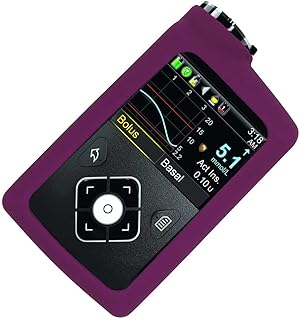 Premium Soft Silicone case for Medtronic Minimed Insulin Pump 630G/ 640G/ 670G/770G /780G(All Model) (Purple)