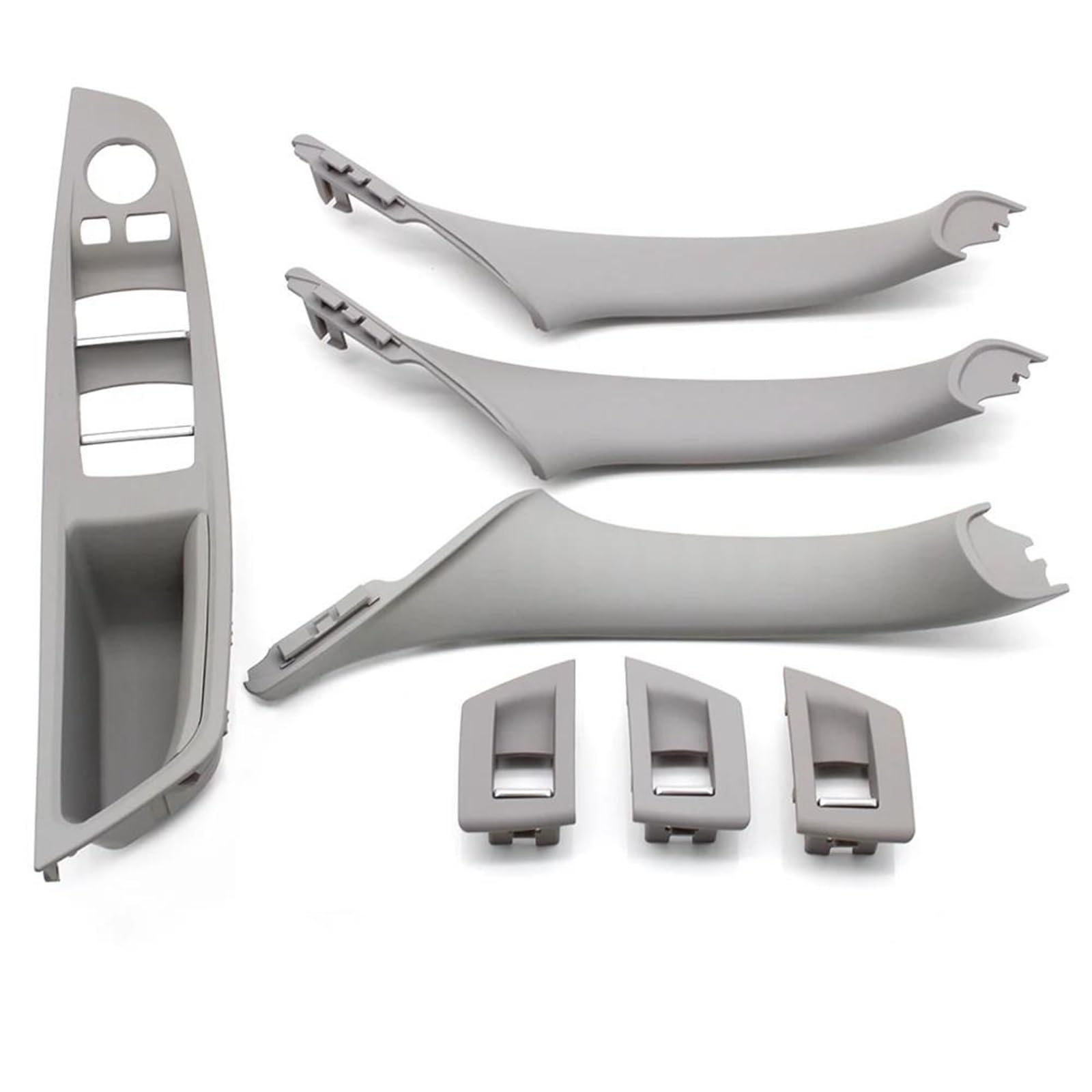 NOHEEU Left Drive LHD Car Interior Door Handle Pull 7PCS Set for BMW 5 Series F10 F18 523 525 528(Odel A Titanium8)