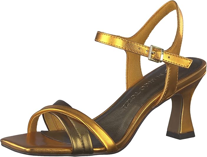MARCO TOZZI Heeled Sandal by Guido Maria Kretschmer 2-28143-42 dames, Gold Comb, 38 EU