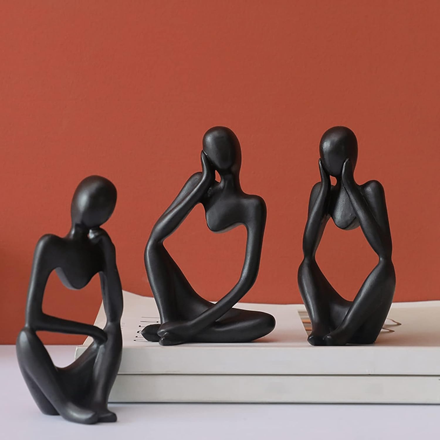 Hugging Couple Sculpture - Romantic Ceramic Figurine -10