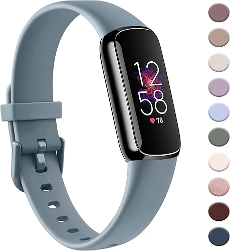 AK Correa deportiva compatible con bandas Fitbit Luxe para mujeres y hombres, correas deportivas de repuesto de silicona suave para Fitbit Luxe