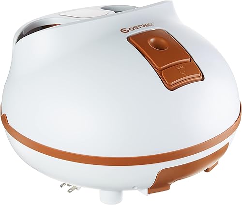 ERGOMASTER Masajeador de baño de pies de vapor, spa de pies con calentamiento rápido, 3 niveles de calefacción, 2 temporizadores ajustables, calma