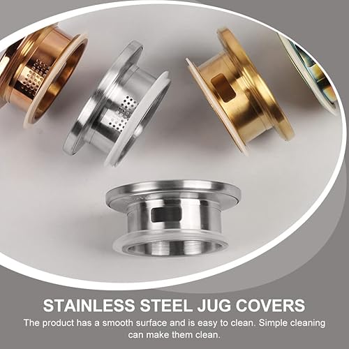 Miniatura 7 de Cabilock Tapa de jarra de agua de acero inoxidable, 2 piezas, agujeros de cubierta de escoria, cubiertas de repuesto para hervidor de agua para té