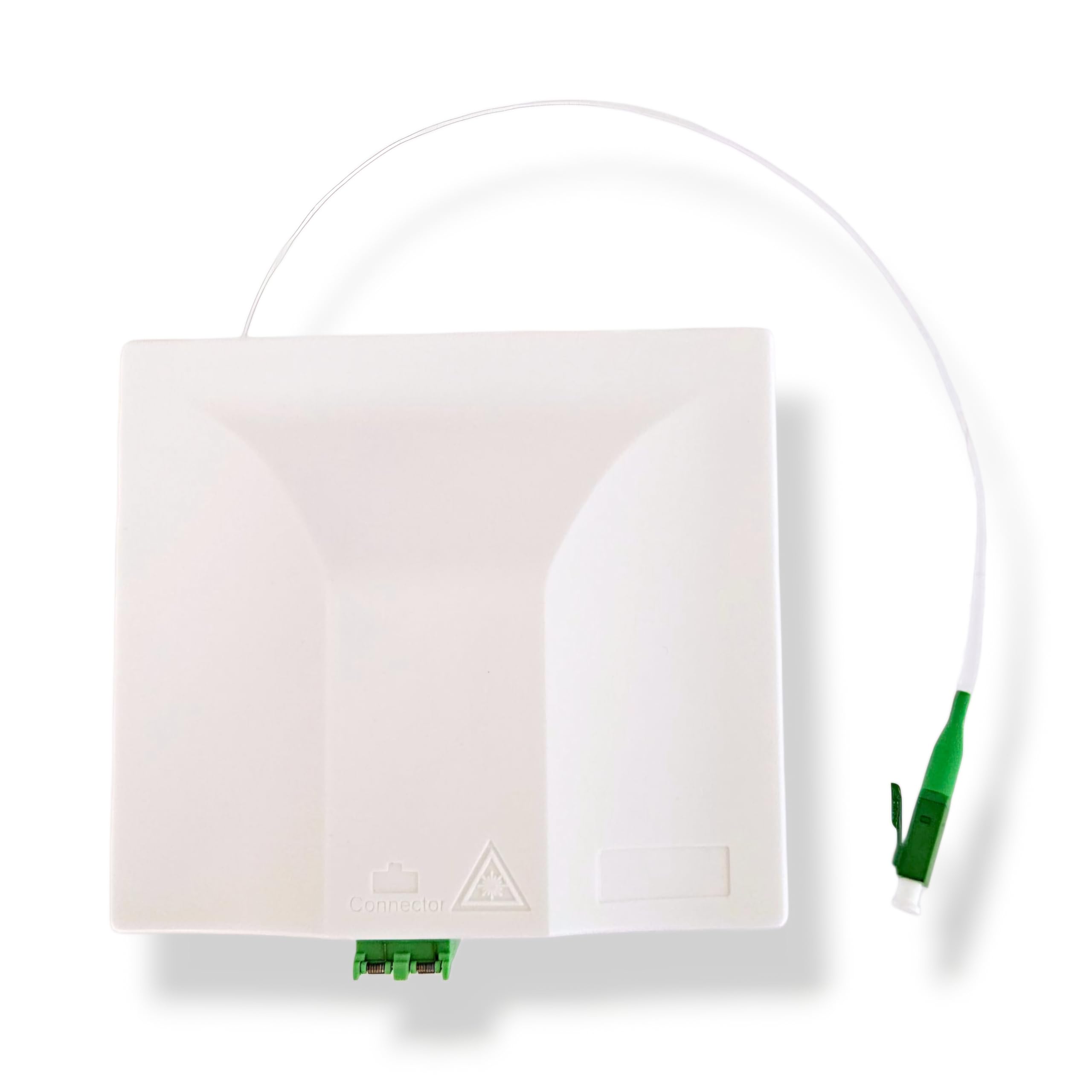 FTTH Ziehbox 20m – vorkonfektioniertes Glasfaserkabel LC/APC 8°, OS2 Patchkabel transparent, 0,9 mm, G.657.B3 für Router
