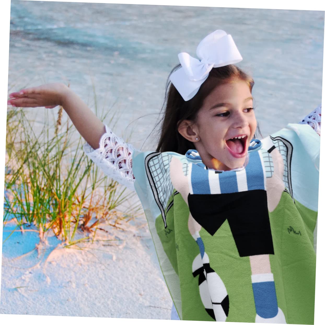 STOBAZA 2stücke Kids Handtuch-Cape Aus Hochwertigem Material Leicht Und Tragbar Für Strand Und Bad Praktisches Design Für Junge Mädchen Als Vielseitig Einsetzbar