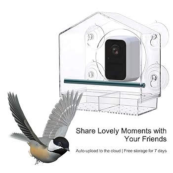 NETVUE By Birdfy Smart Bird Feeder Camera, Auto-Identify, Notify, Record Video, Collect Permanently, Birdwatching Recap, High-Definition Bird Camera, Birdfy Feeder AI Blue+Solar