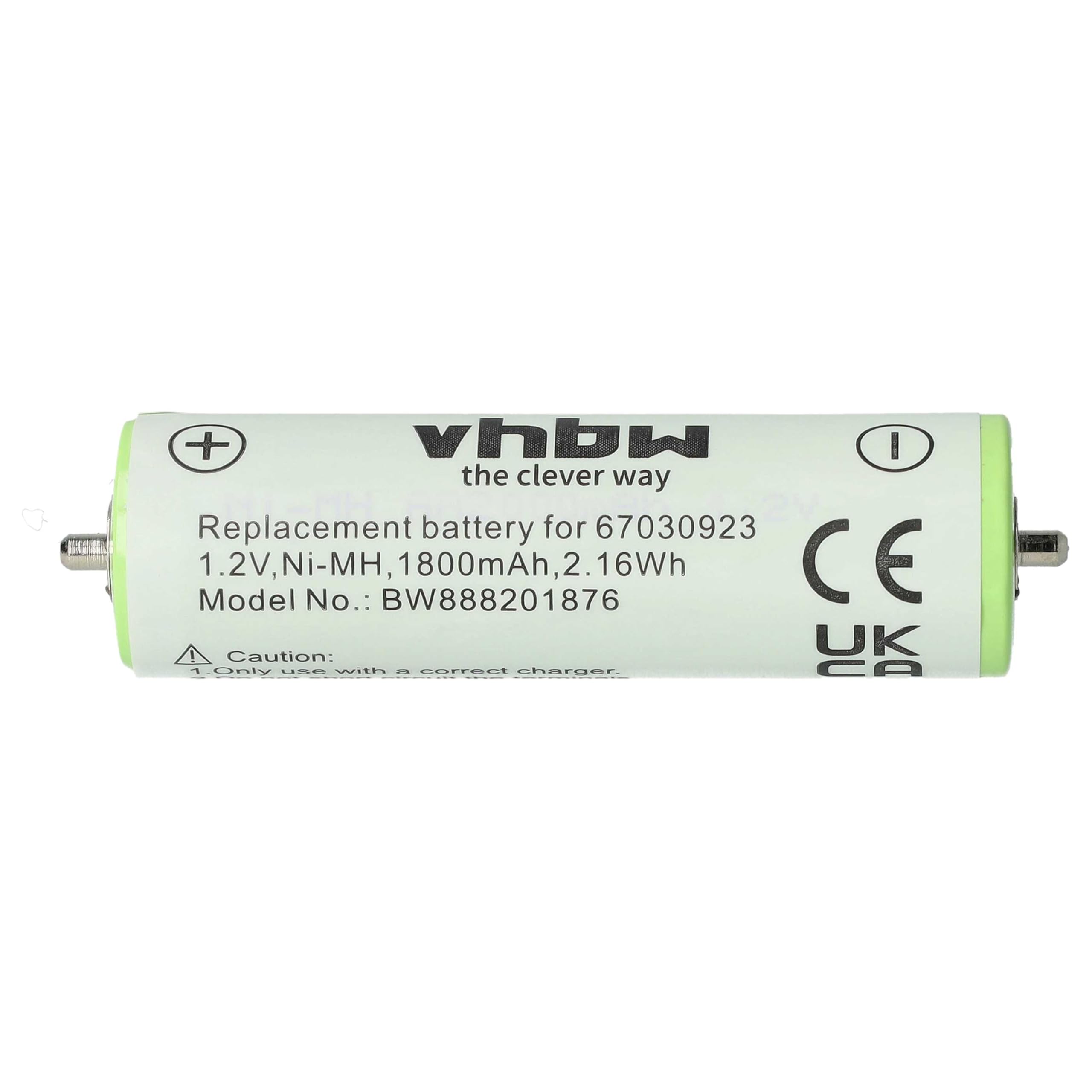 Lot De 2 Batteries Rechargeables Ni-MH 1.2V 1200mAh - Compatibles Panasonic WER160L2506, WER154L2504 - Neuf