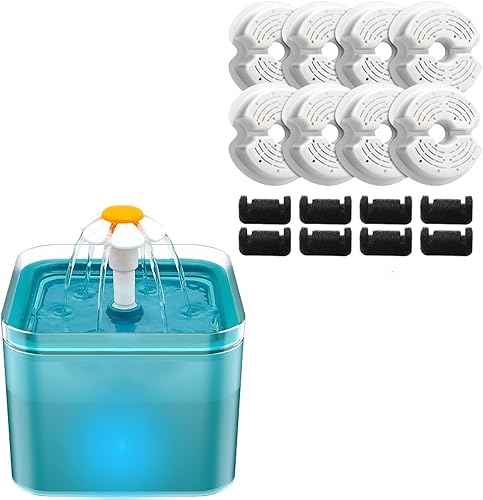 Fuente de agua para gatos fuente de agua para gatos de interior, fuentes de agua para gatos de 67 onzas2 litros para beber, fuente de agua para