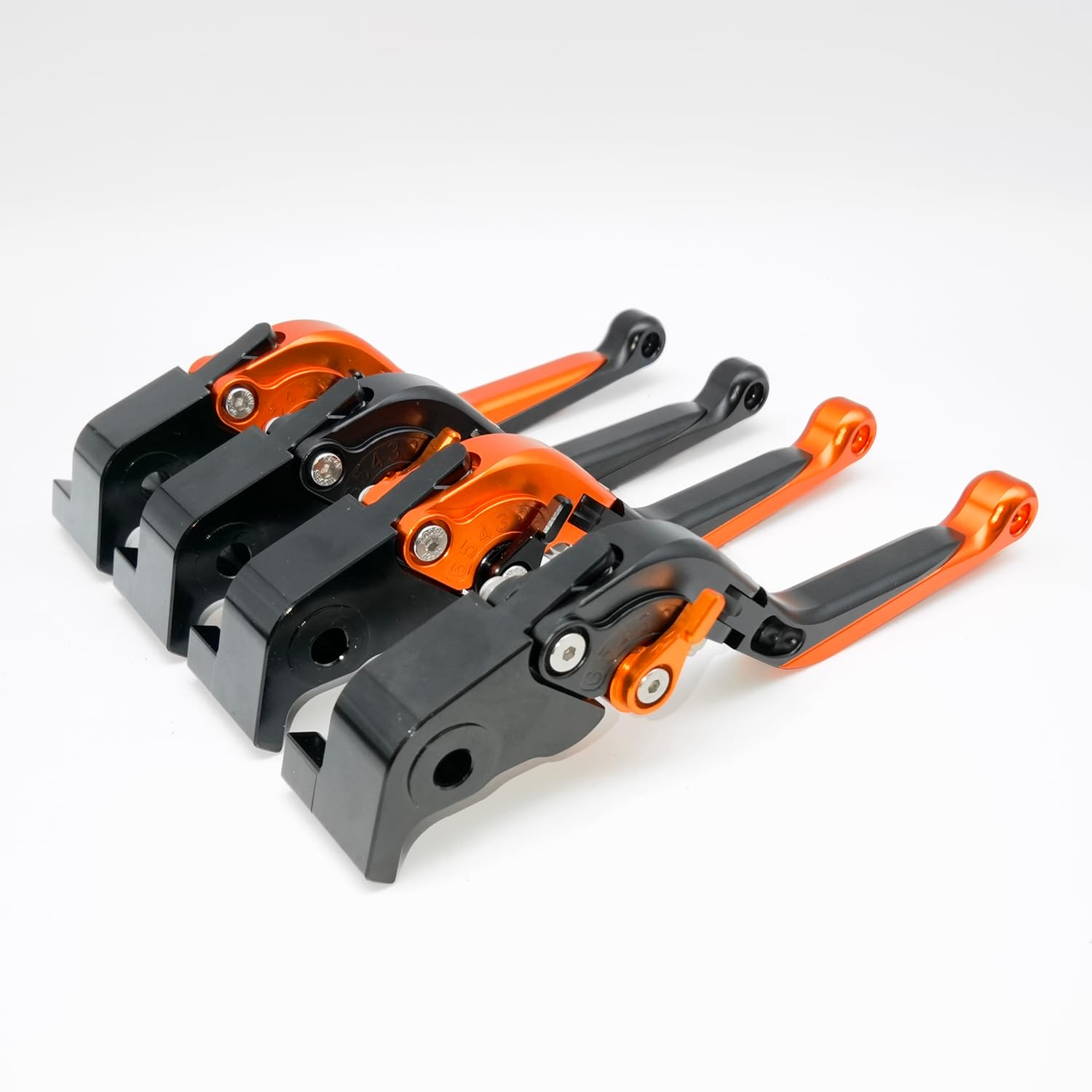 Compatibile con KTM 990 SMR/SMT 2009-2013, leve del freno e della frizione, in alluminio CNC, estensibili, regolabili, accessori (nero, arancione, arancione)