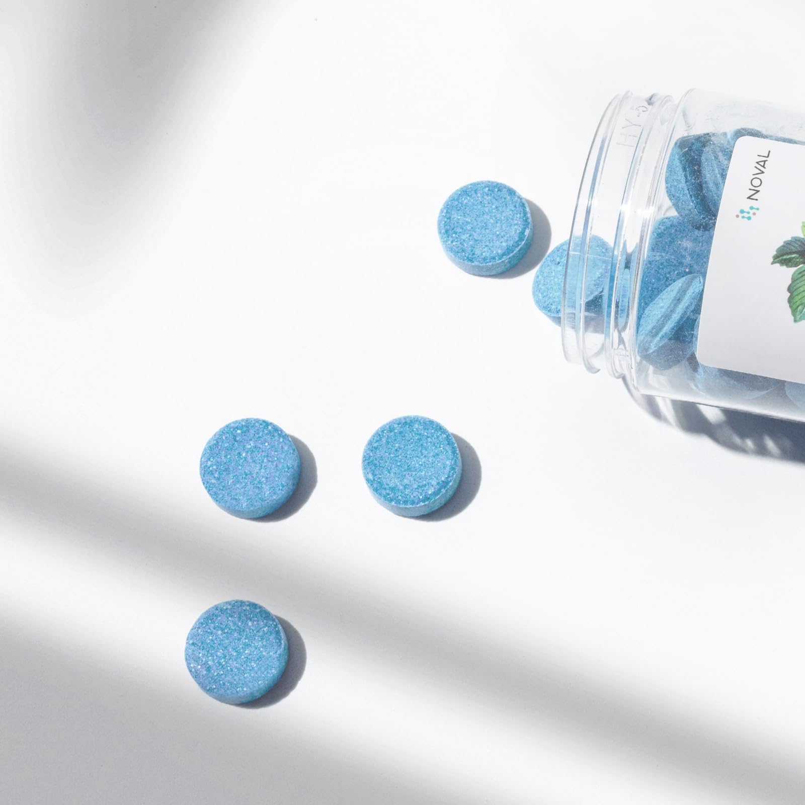 NOVAL Pedicure Supplies Spa Tablets Foot Bath Foot Soak for Softening Skin Care, 100g (Mint)