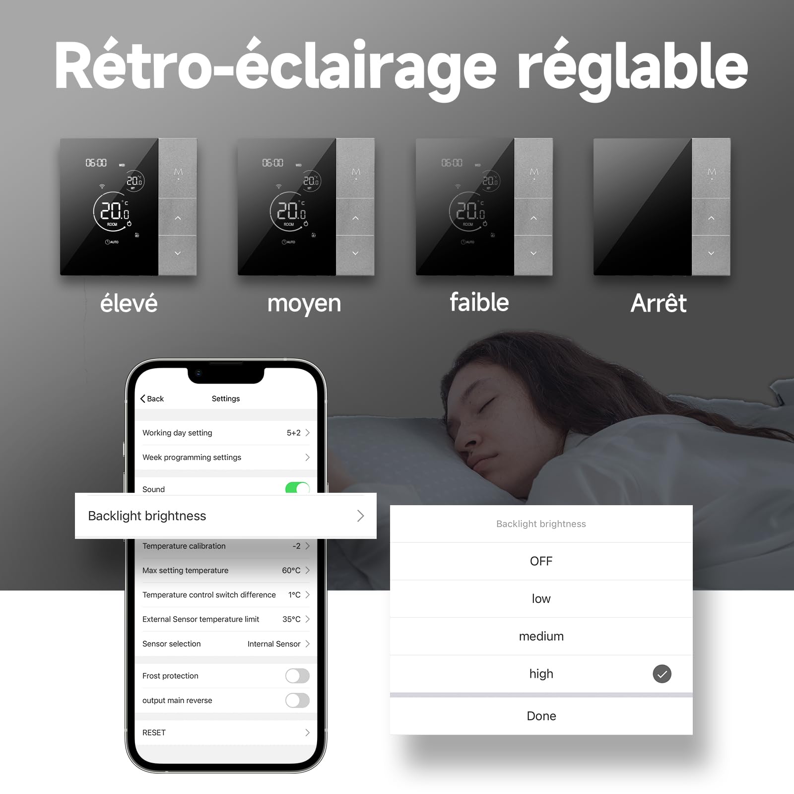 Beok Contrôleur de Température Smart Thermostat WiFi 3A Commande à Distance pour Le Chauffage de Chaudière à Gaz Tuya Smart Life Compatible avec Google Assistant et Alexa Commande Vocale