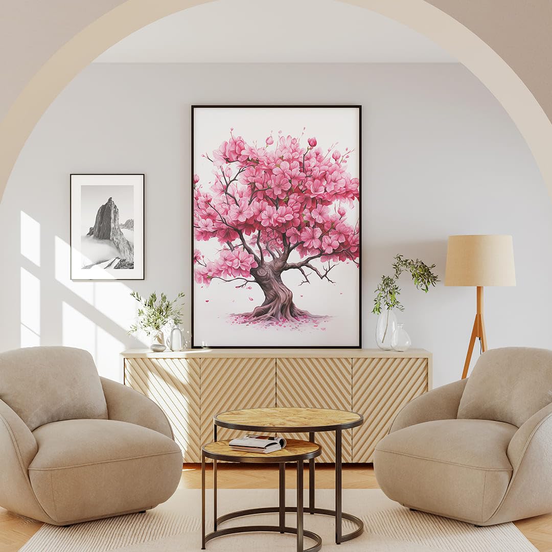 Cherry Blossom Tree Canvas Wall Art, 91.4 x 91.4 cm : Amazon.in