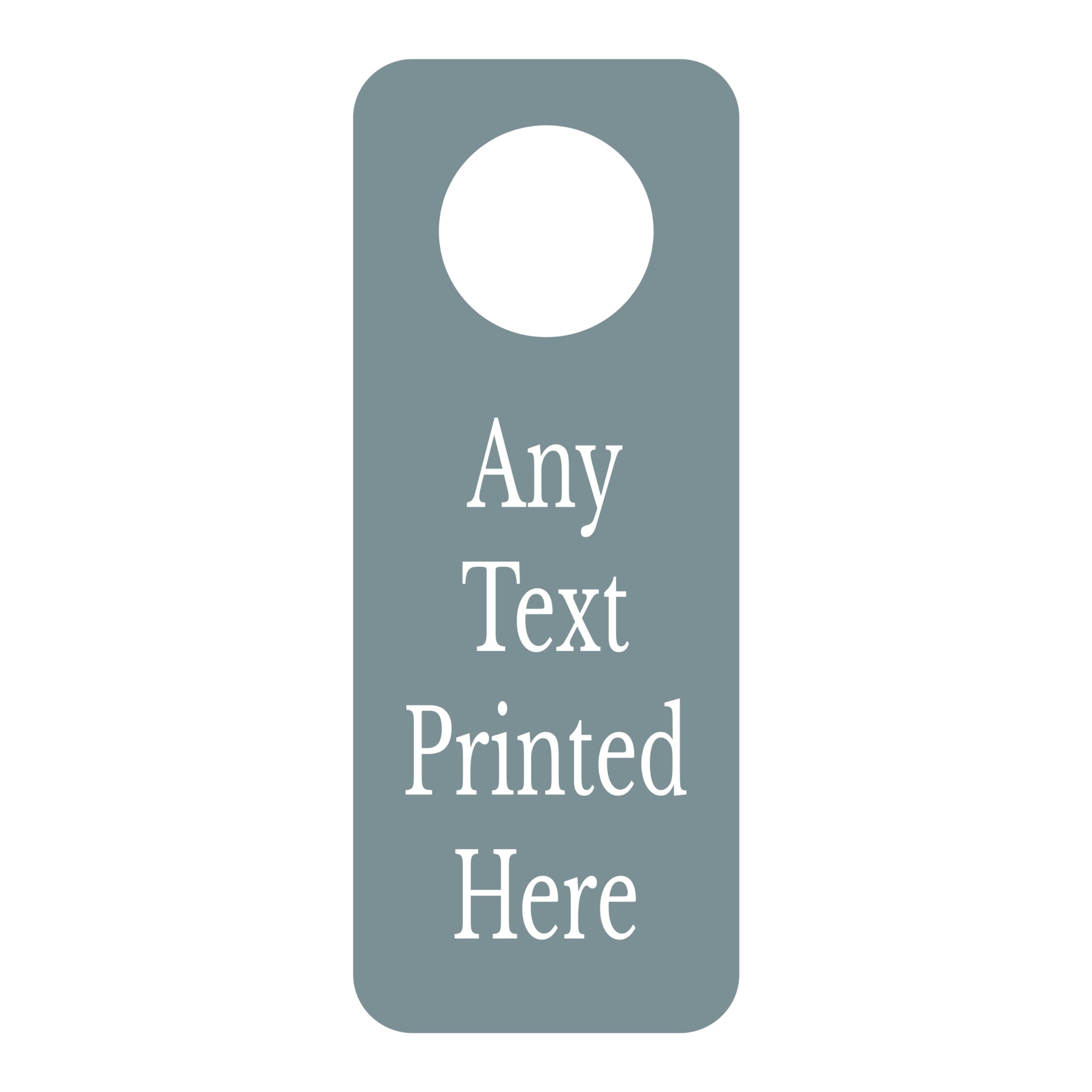 1stclassgifts Personalised Door Hanger Sign Metal Aluminium Bedroom Door Sign Selection Of Colours Available (UV PRINTED) (Grey Blue)