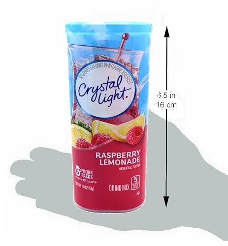 Miniatura 5 de Crystal Light Limonada de frambuesa, recipiente de 12 cuartos de galón de 1.8 onzas (paquete de 2)