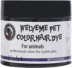 Tintura de pelo de cachorro, tintura permanente de pelos para animais de estimação, tintura profissional segura para cães, cor brilhante para cães e cavalos (violeta-2)