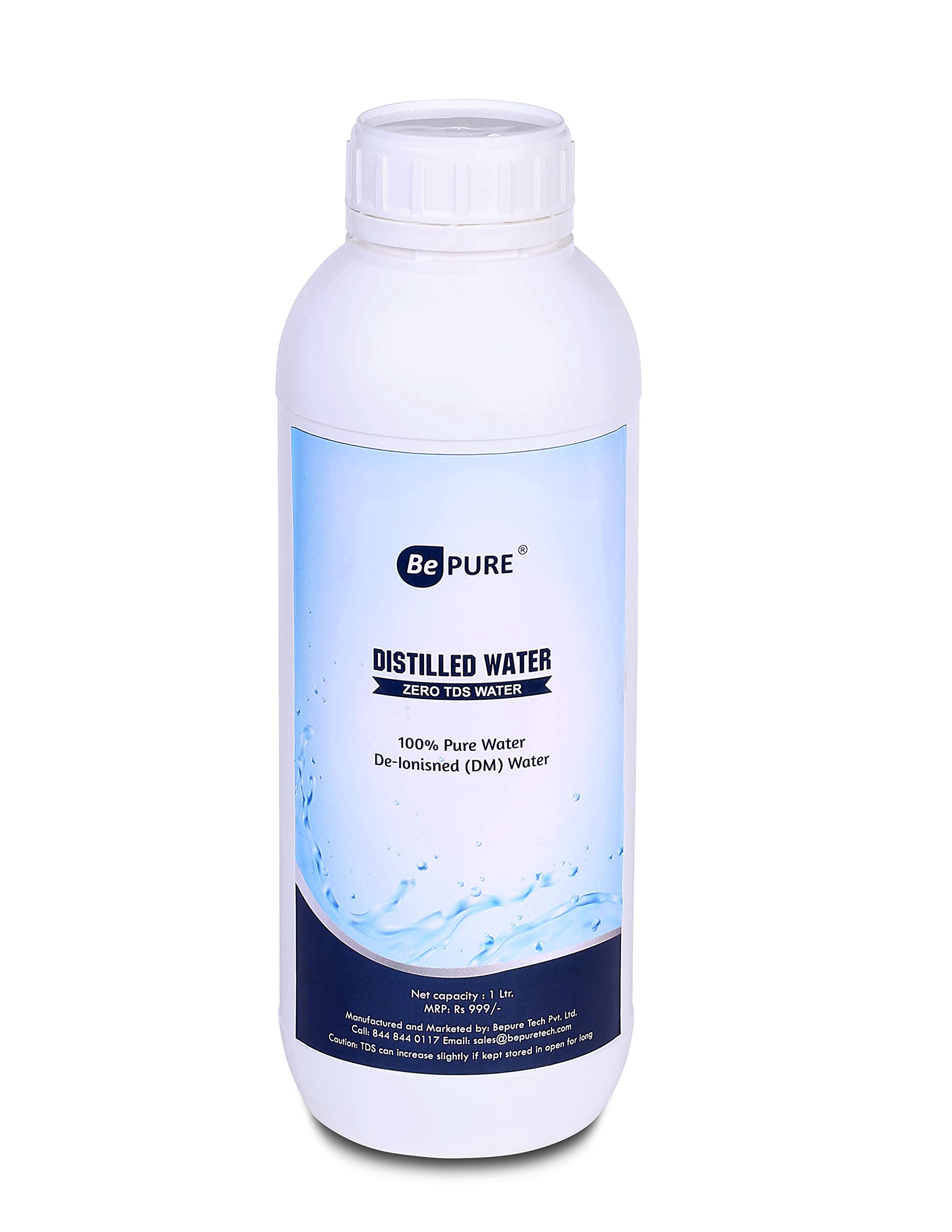 Buy Bepure Distilled Water 1 L Ultrapure zero TDS DeIonised Water for