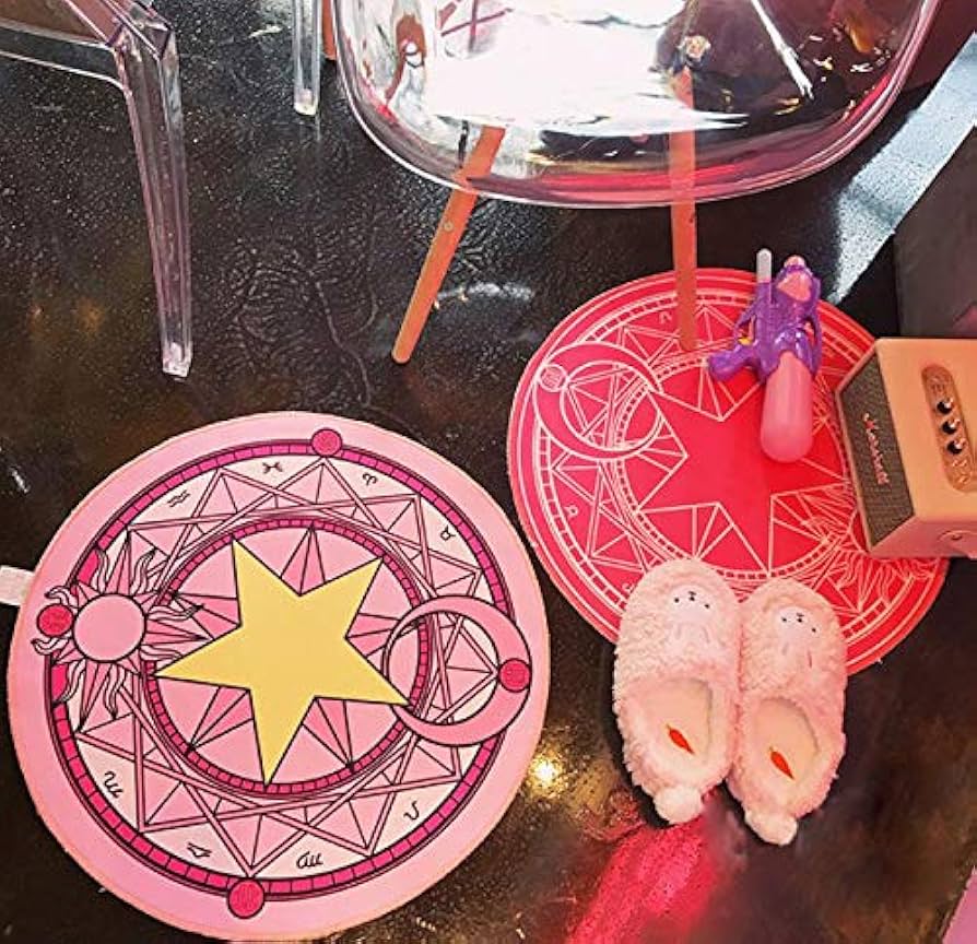 BABYL 魔法陣ラグマット Amazon.co.jp: 円形 可愛い ラグマット 防ダニ 魔法陣 洗える