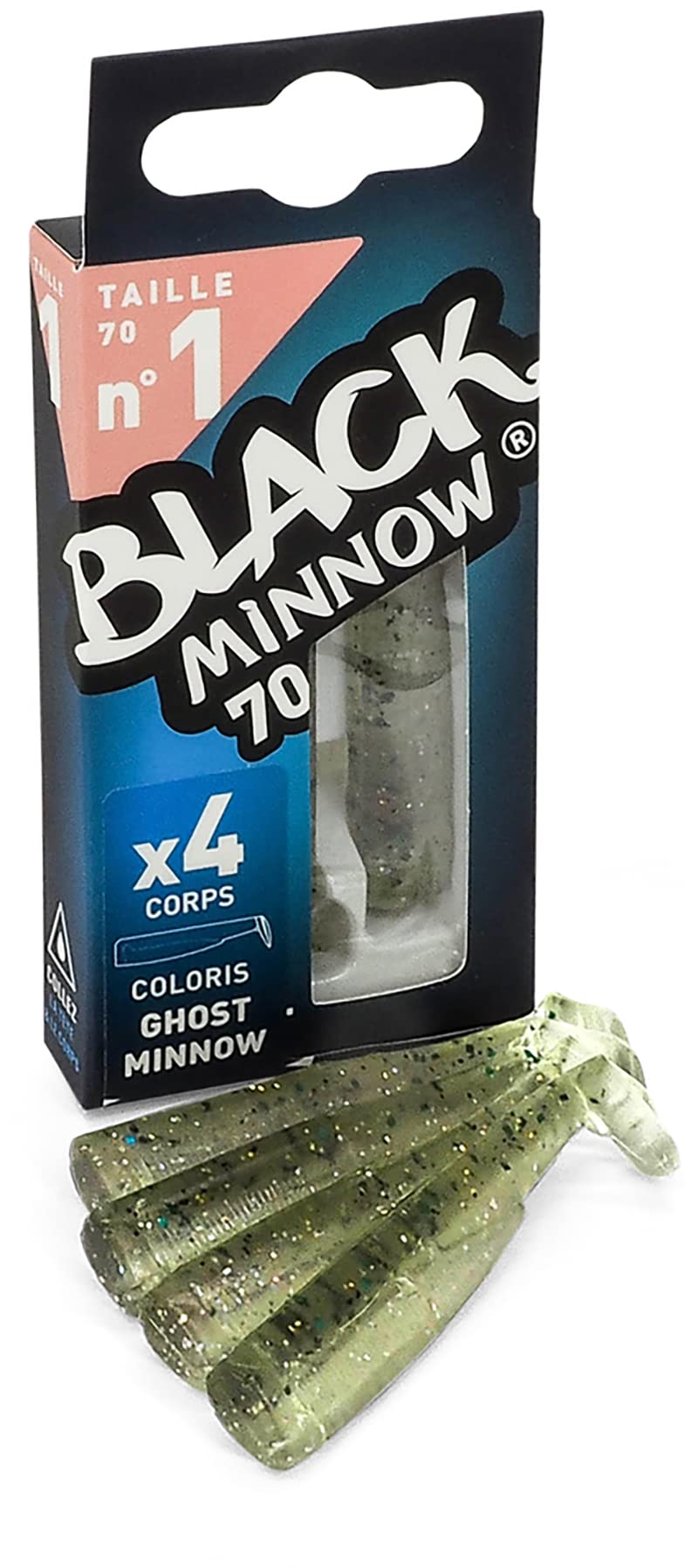 Leurre Souple Black Minnow Fiiish - 7 Cm - Nage Réaliste Pour Pêche En Mer - Ghost Minnow - 5
