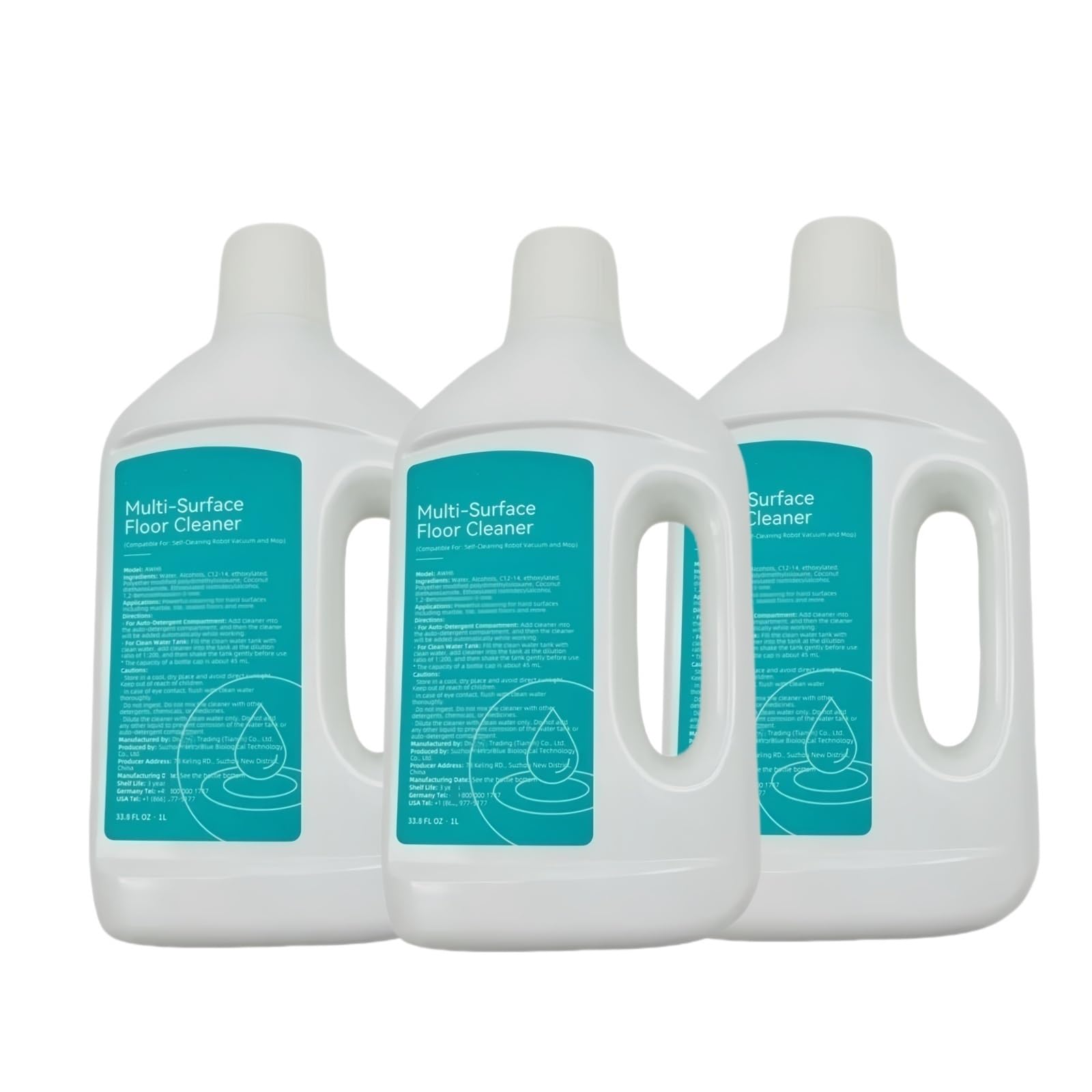 Solución de limpieza for suelos, compatible con MOVA Z50 Ultra/ Z60 Ultra/ V50 Ultra/ P50 Pro Ultra/ P10 Pro Ultra, detergente for suelos(3 bottles)
